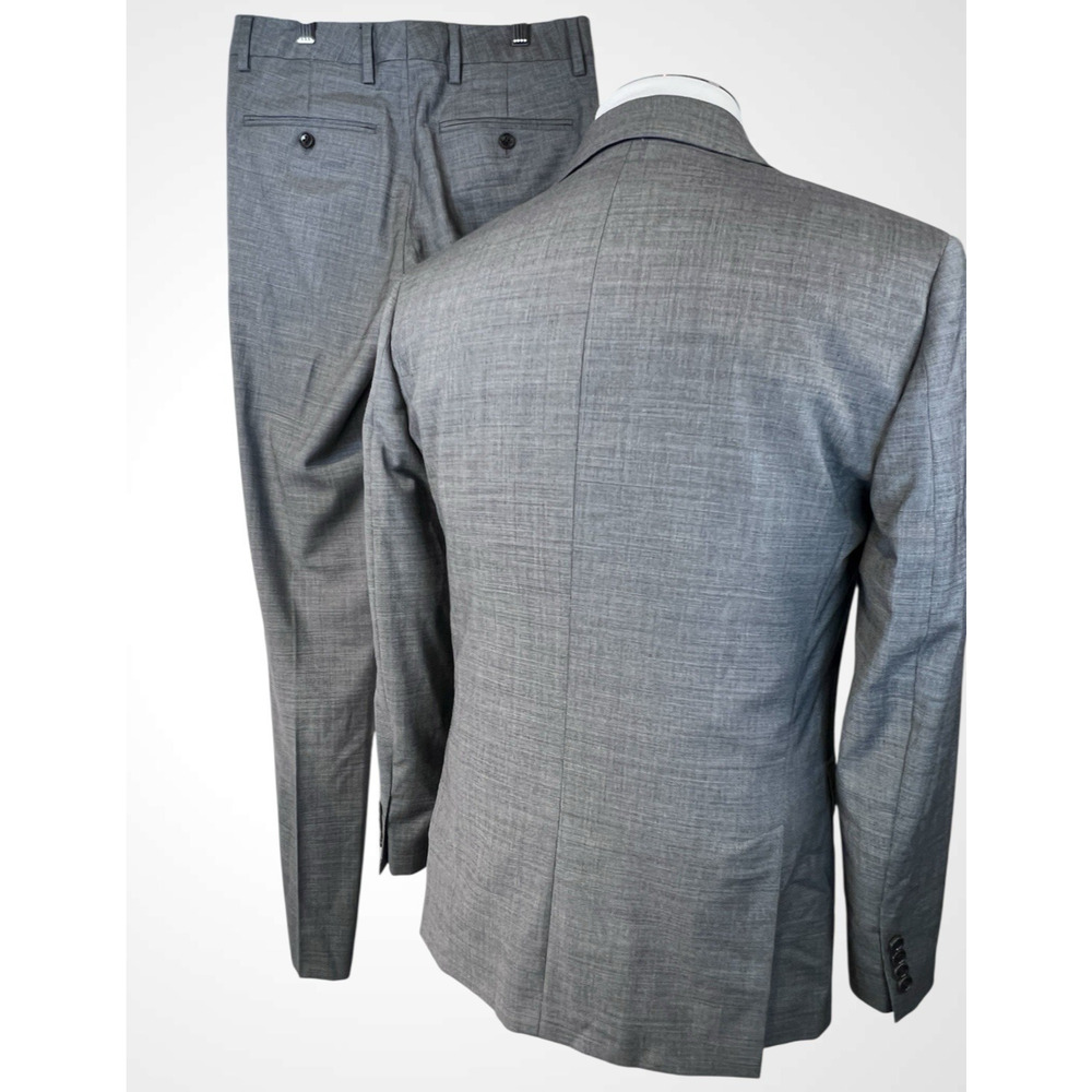 Bonobos Marzotto Italian Wool 38R 29x34 Gray Double Breasted Statement Suit - Picture 6 of 16